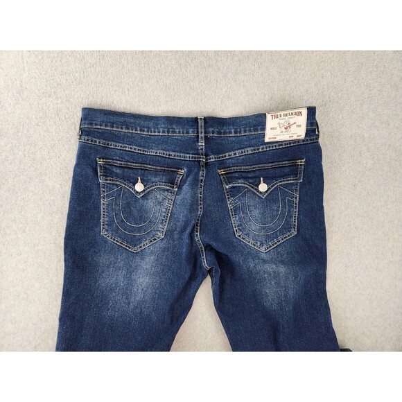 True‎ Religion Billy Jeans 38 Flap T Snap Bootcut Relaxed Stretch 42 40x34 - Picture 12 of 16